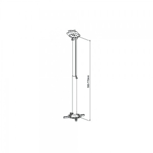 Uchwyt Sufitowy Do Projektora 50-77cm 15kg Srebrny